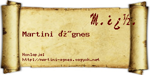 Martini Ágnes névjegykártya