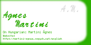 agnes martini business card